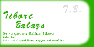 tiborc balazs business card